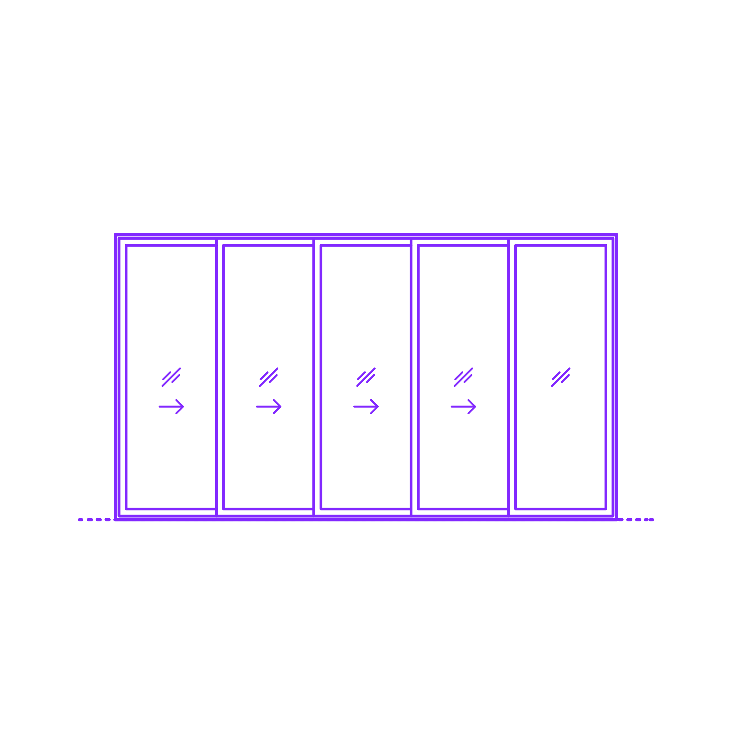 Buildings Sliding Doors Multi Slide Door Stacking 5 Panels Simple Line Art Svg Free Vectors
